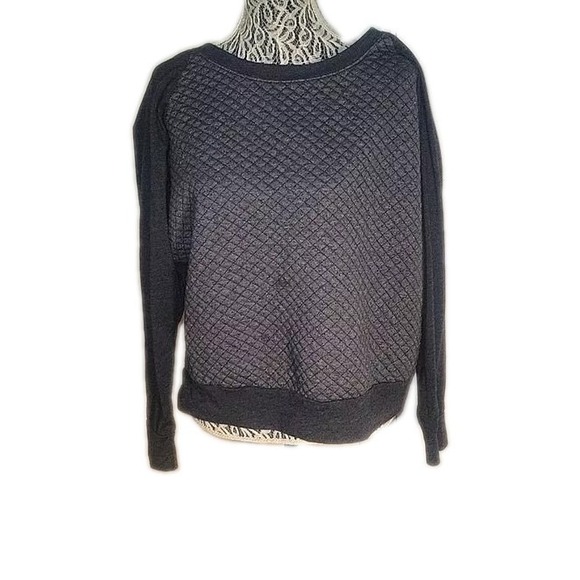 TORRID Quilted Grey Pullover Sweater Grey Sz‎ 1 Winter Warm Comfort Comfy Casual - Picture 1 of 4